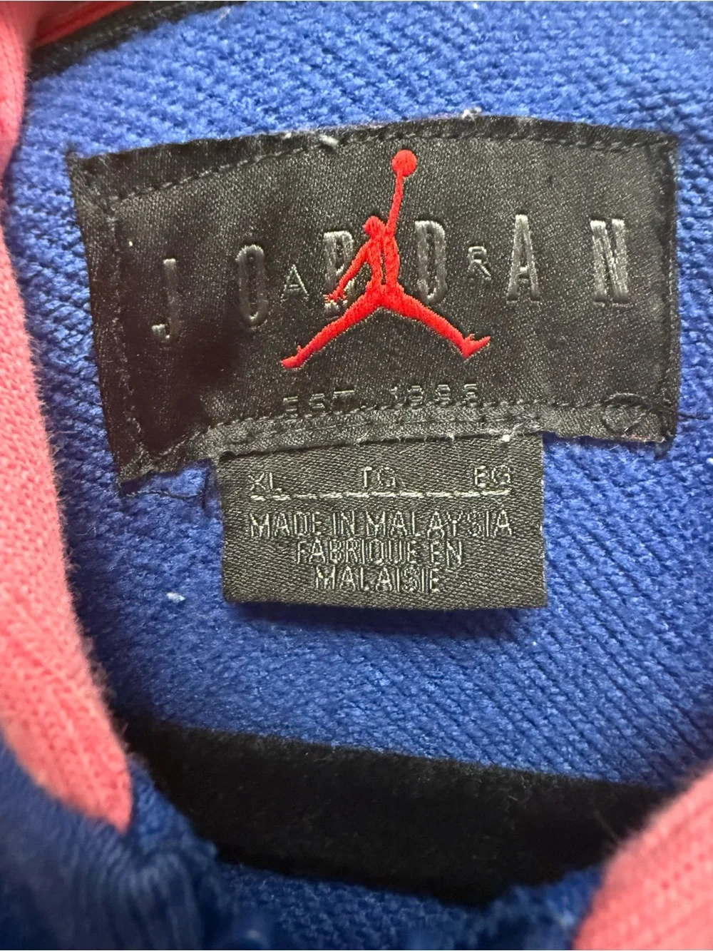 Jordan 5 Bel Air Throwback Jumpman Classics Full-zip Hoodie Size XL (51-3)